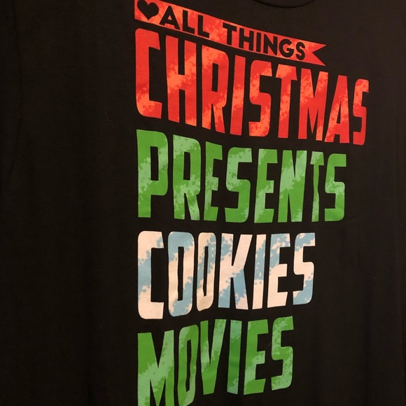 Ugly Christmas🎄T-Shirt, ❤️ All Things Christmas, Presents Cookies Movies Lg NWT - Picture 3 of 5
